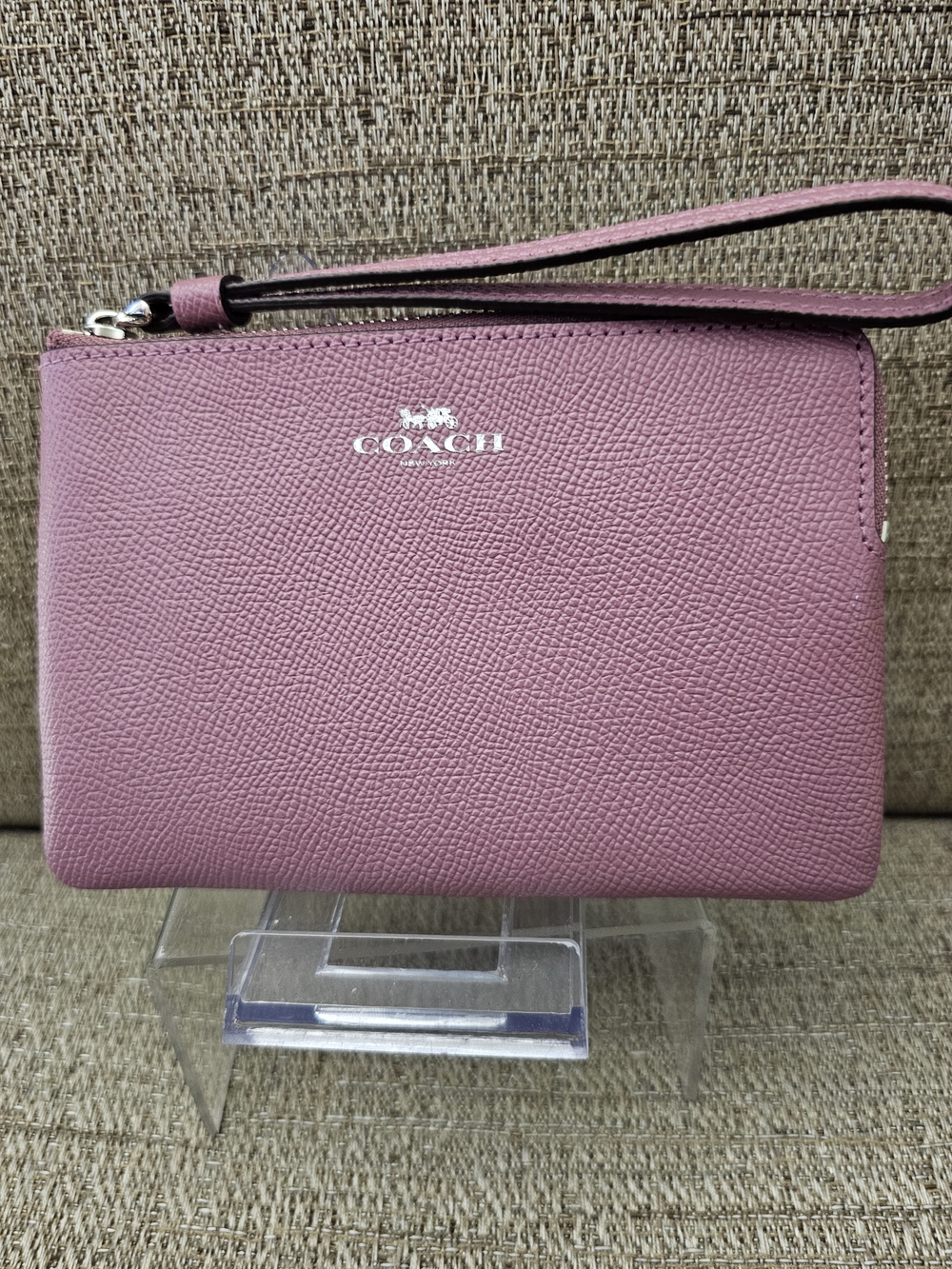 COACH Pink Leather Wristlet Clutch NWOT COA